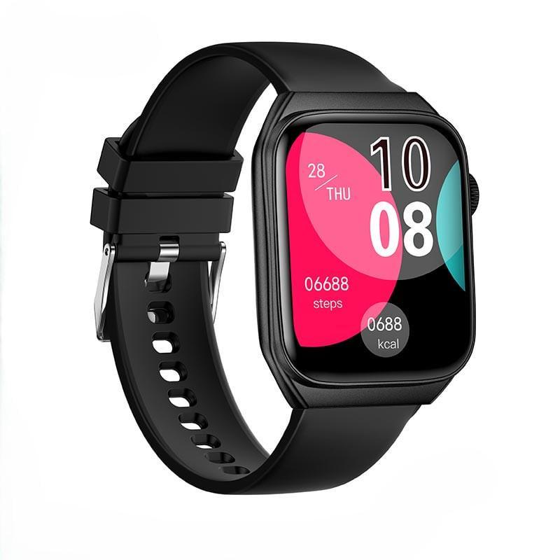 Смарт-часы Hoco DYD04 с поддержкой звонков дисплей 1,83" Bluetooth 5 защита IP68 Black (17529)