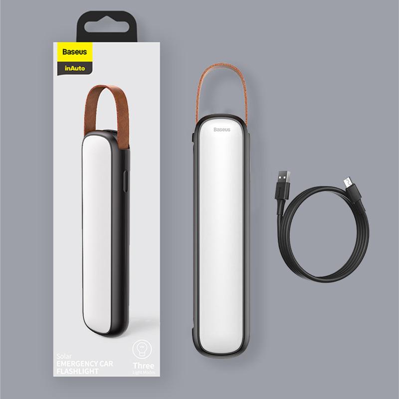 Портативна переносна LED Лампа Baseus Solar Emergency Car Black - фото 5