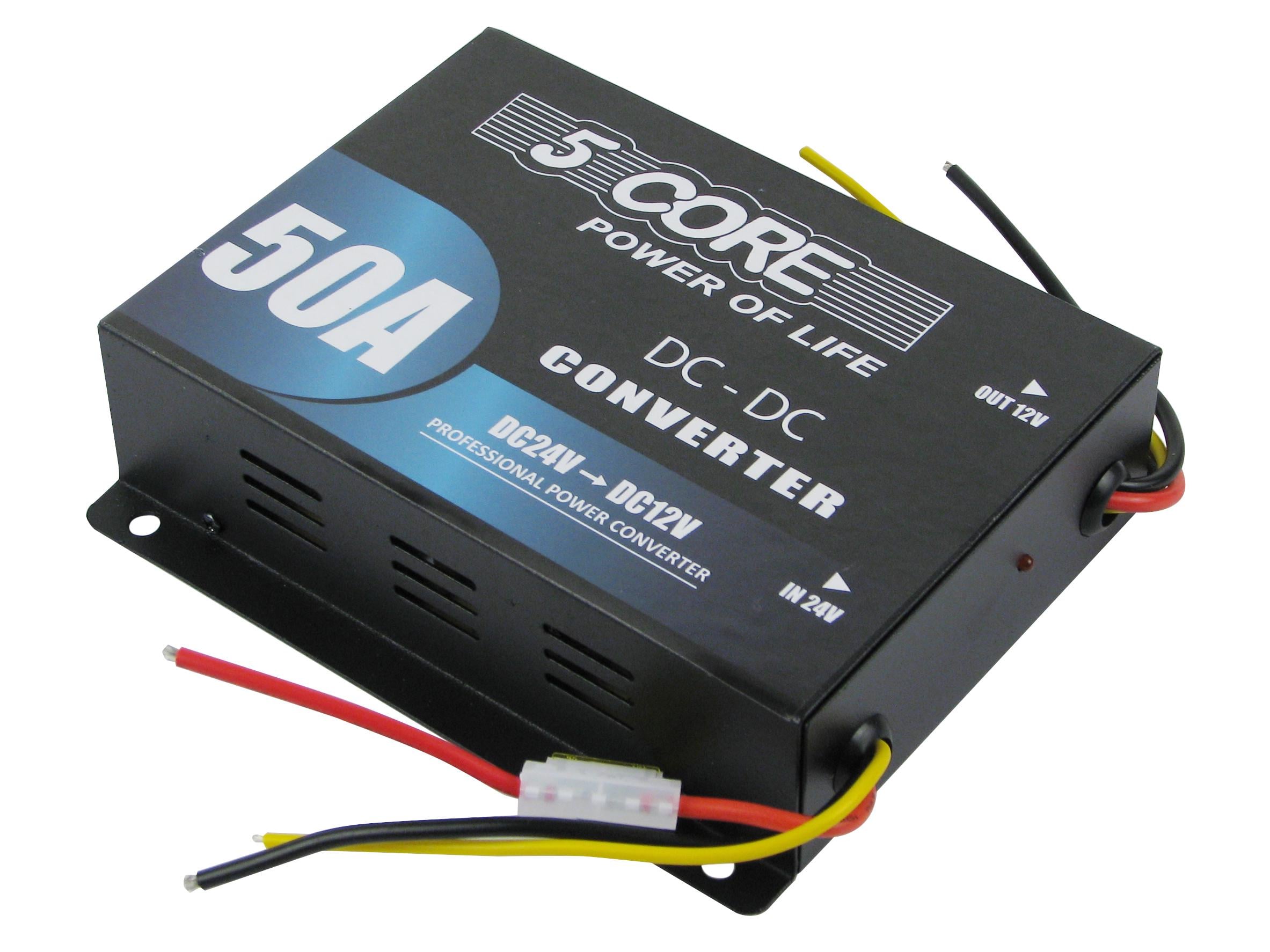 Инвертор напряжения понижающий 5 CORE DC-50A 24V-12V