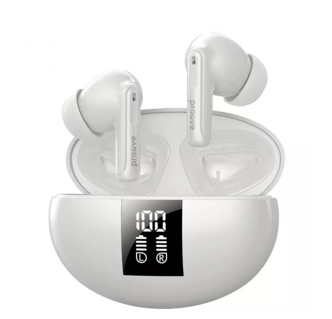 Наушники беспроводные Proove Thunder Buds SE TWS with ANC APP White (м00725)