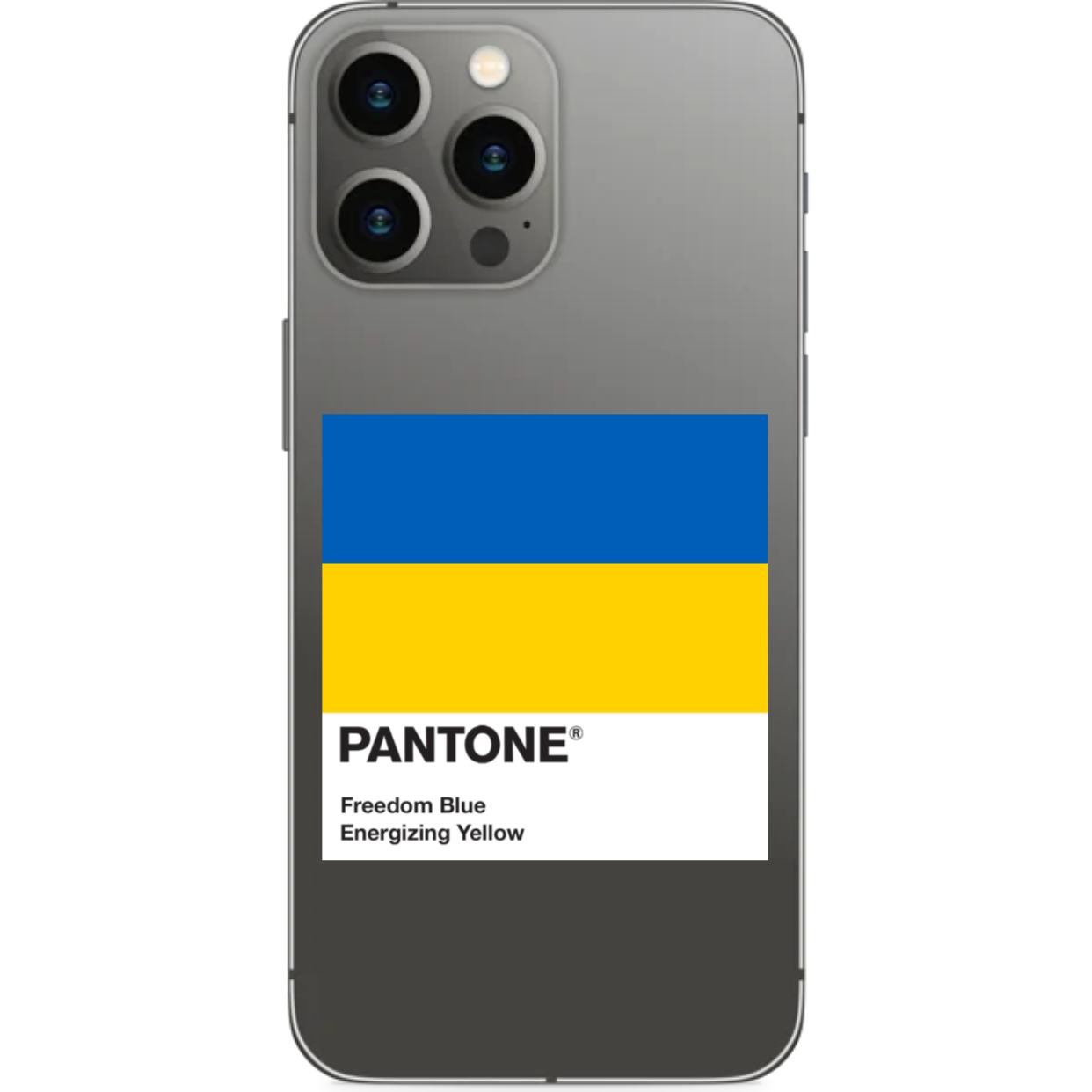 Чохол "Pantone" на IPhone 13 Pro силіконовий, прозорий, як у Зеленського