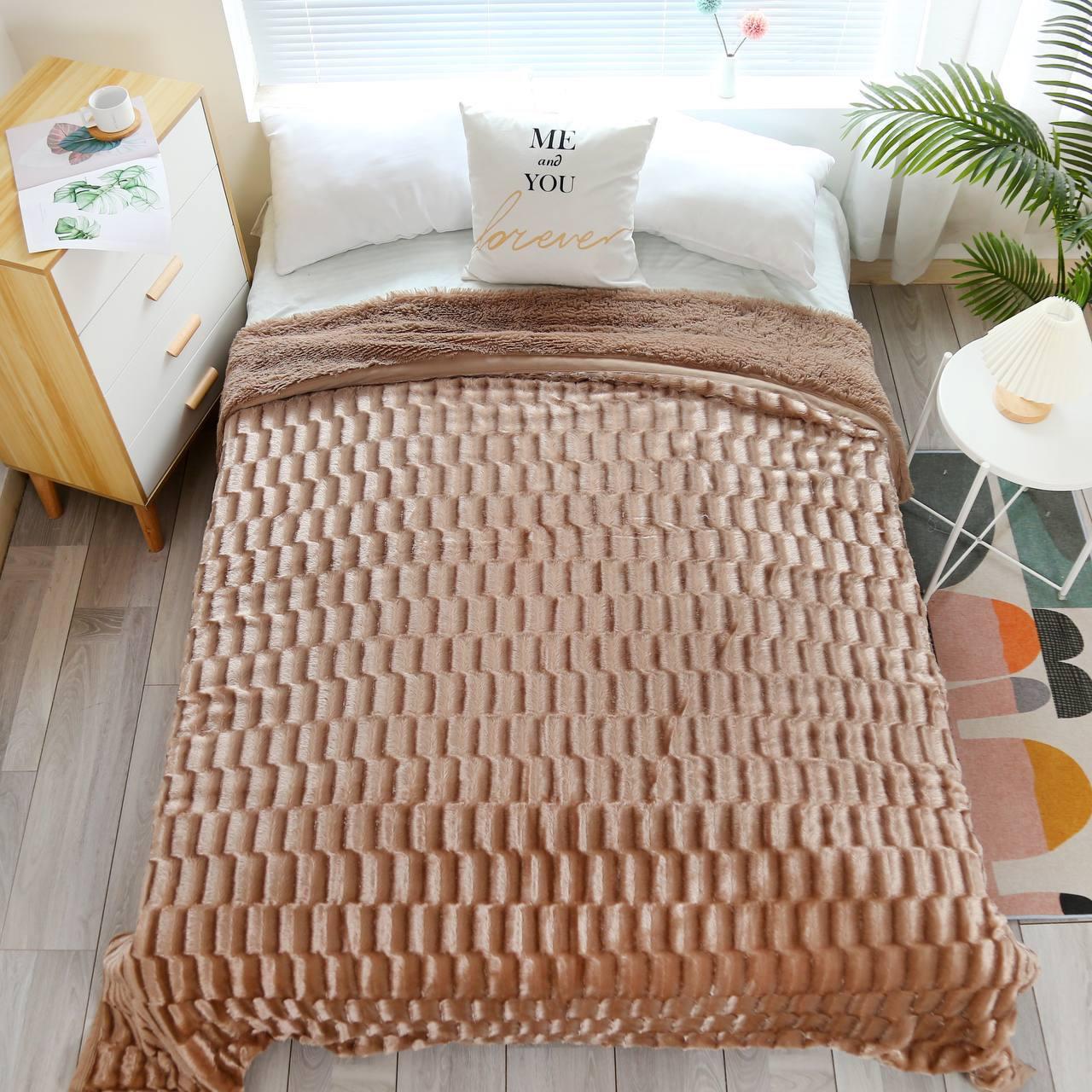 Плед покрывало 220х240 см Коричневый (Д-am-norka-0010) - фото 1 Плед покрывало 220х240 см Коричневый (Д-am-norka-0010) - фото 1