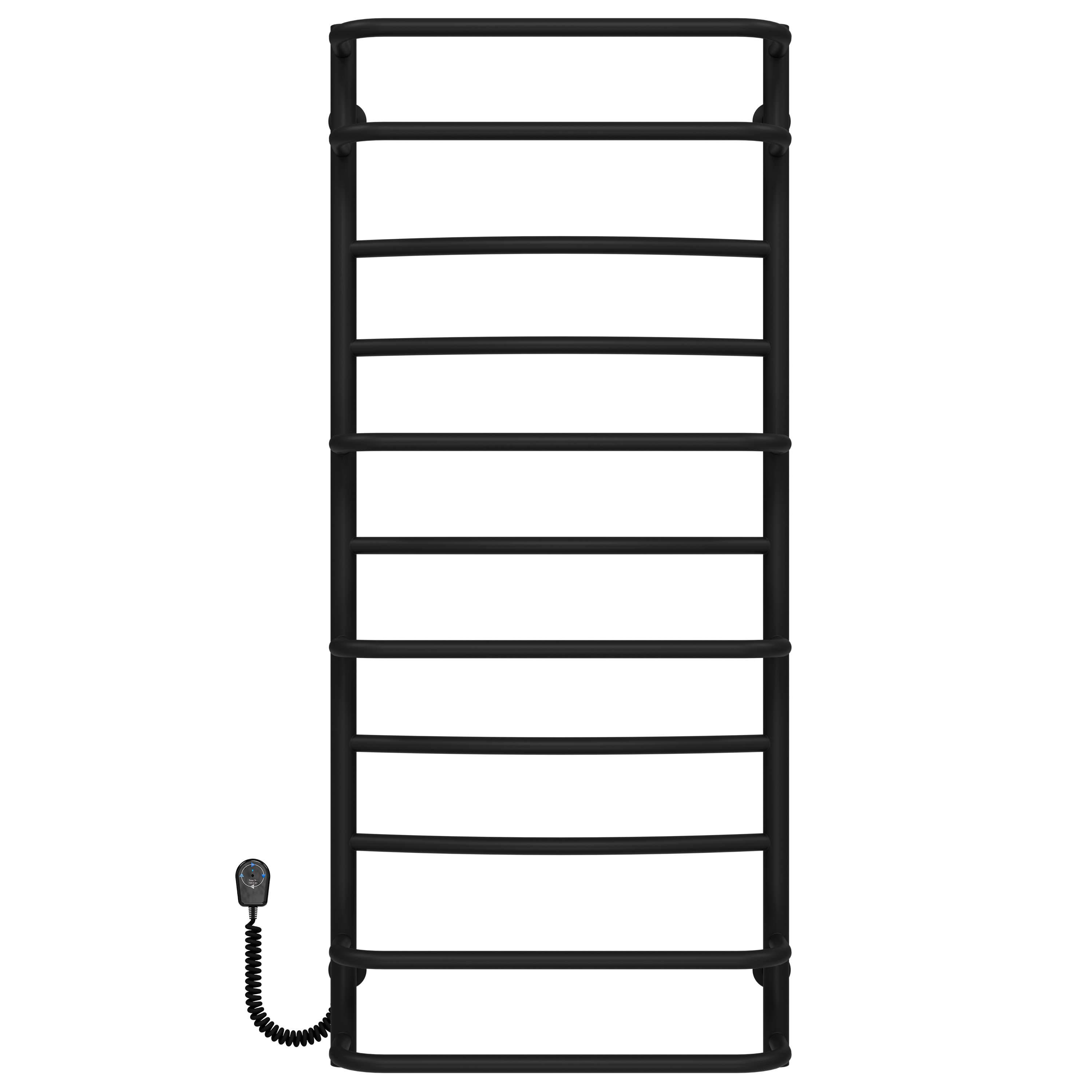 Рушникосушарка електрична Deffi Аквамікс П11 EF16 ліве підключення нержавіюча сталь 500х1200 мм Чорний (C.AM.120.50.11.E.B.L.5)