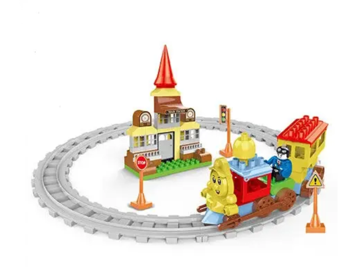 Конструктор HJ 35004 B Железная дорога и фигурка героя 88 дет. (2412961393)