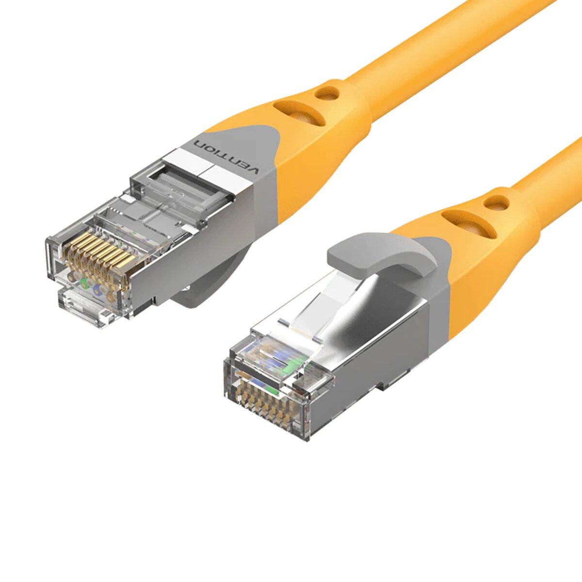 Патч-корд Vention Cat.6A SFTP RJ45 ПВХ Желтый (IBHYG)