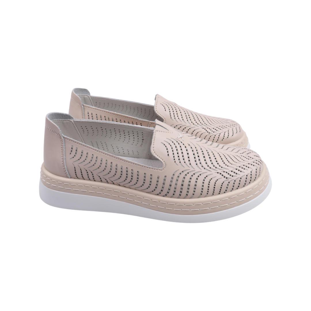 Туфли женские Li Fexpert из кожи р. 40 Бежевый (951-22LTCP)