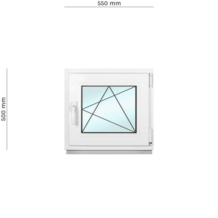 Окно металлопластиковое Framex поворотно-откидное с правым открытием 550х500 мм Белый - фото 2