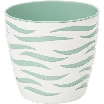 Горщик для квітів Form Plastic Сахара DUO 1,65 л 13х13 см Білий/М'ятний
