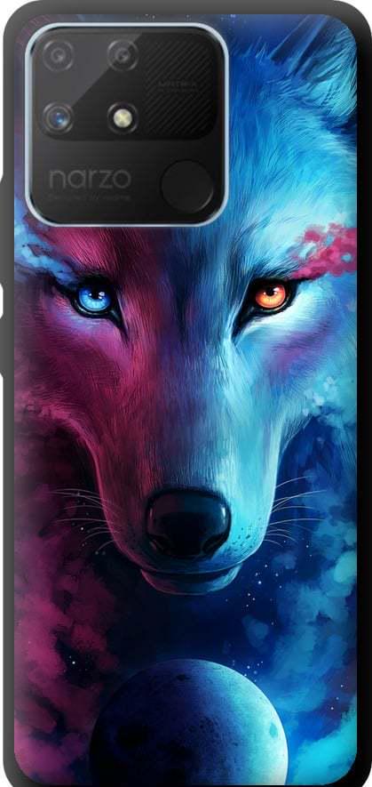 Чехол на Realme Narzo 50A Арт-волк (3999b-2514-42517)