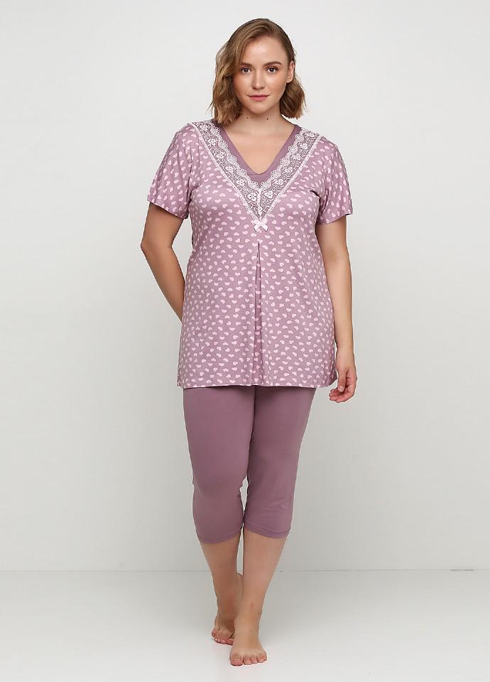 Комплект майка и бриджи Cotpark 4XL Фиолетовый (14176)