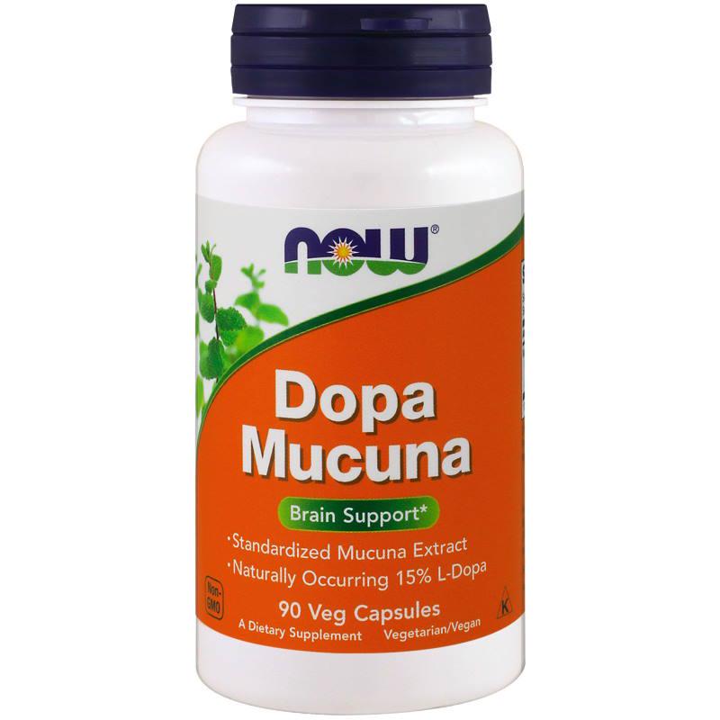 Натуральна добавка NOW Dopa Mucuna 90 вегакапс. (4156)