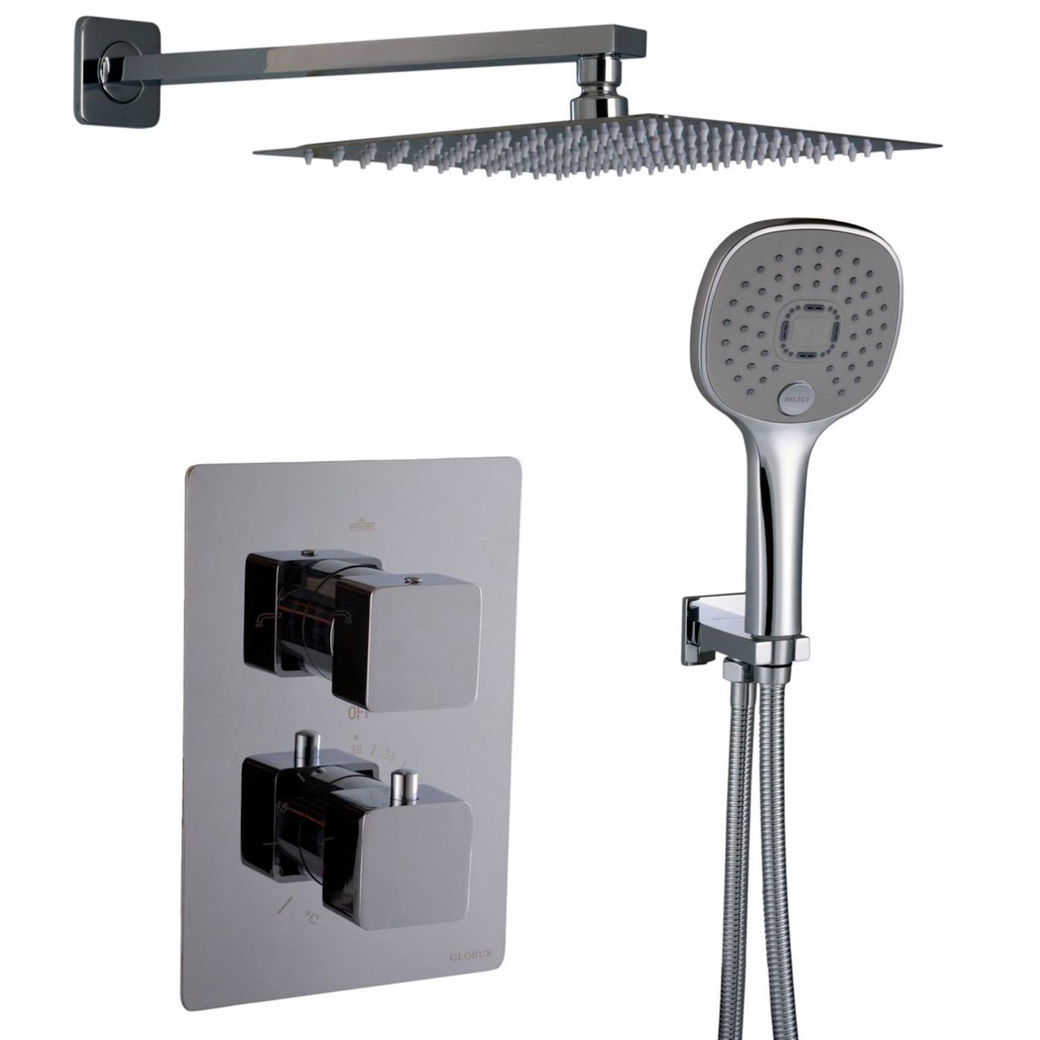 Душевая система скрытого типа Globus Lux SMART GLM-505W 000027085 с верхним душем Хром (175223)