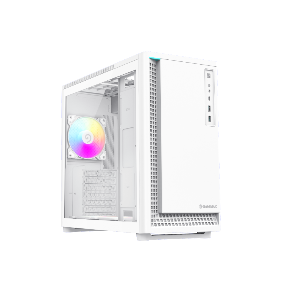 Корпус игровой GameMax P30 WH Mid Tower USB Type-C White