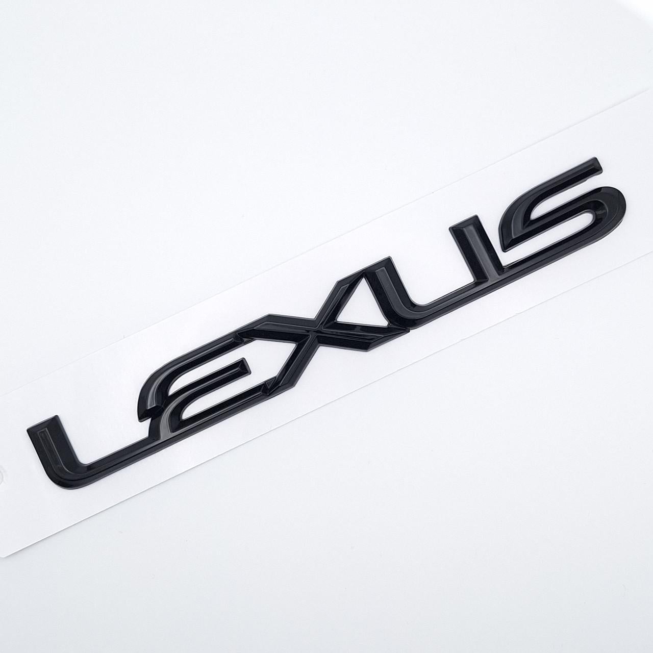 Эмблема надпись Lexus на багажник ABS 16,5х2 см Черный глянцевый (2503590741)