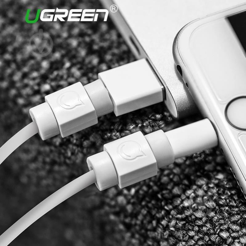 Защитная насадка UGREEN LP127 для кабеля Apple 6 шт/уп Белые (40705) - фото 5