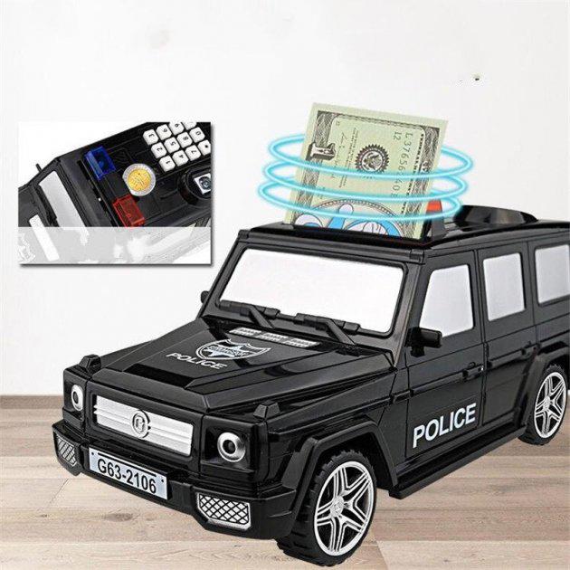 Сейф-скарбничка CashTruck електрична з імітатором відбитка пальця Black - фото 2