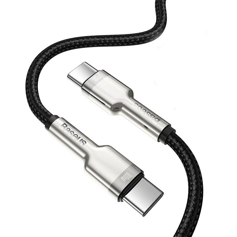 Кабель Type-C Type-C BASEUS Cafule Series Metal Data Cable PD2.0 5A 100W 1 м Black (CATJK-C01)