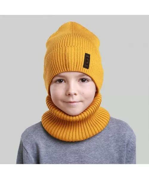 Комплект шапка и шарф детский Elf Росс р. 56 Желтый (OK002253)