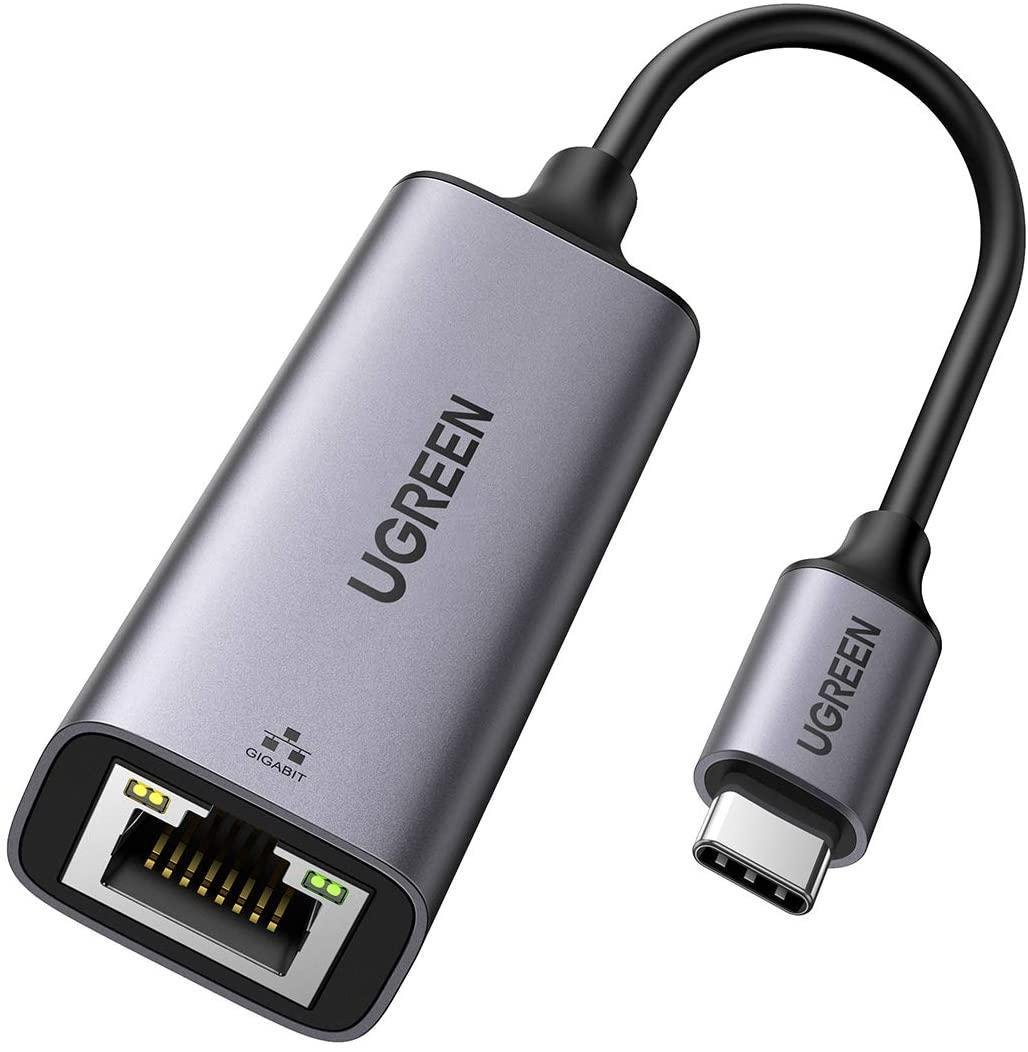 Проводной сетевой адаптер UGREEN Thunderbolt 3 USB C-RJ45 Ethernet Grey (CM199)
