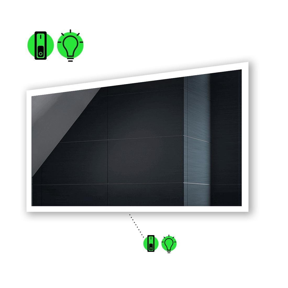 Зеркало с LED подсветкой Simphony с механическим включателем 100x80 см (Simphonyg155)