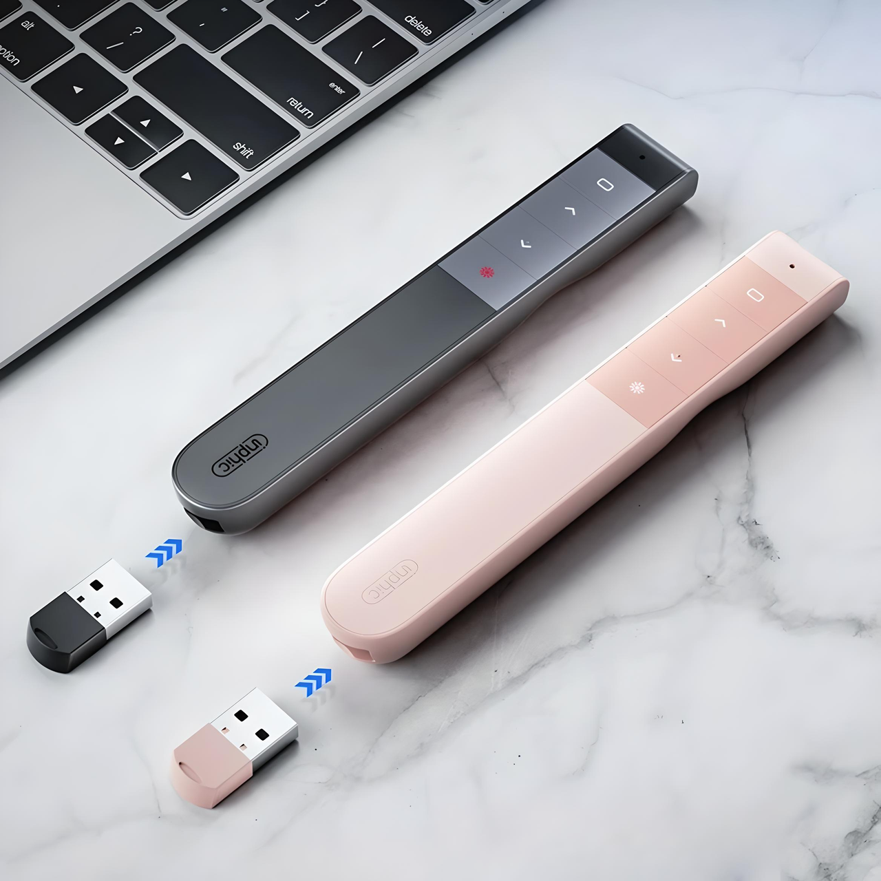 Пульт презентер INPHIC PL1 для презентацій з USB2.4G на акумуляторі з лазерною указкою Milk tea (2461745014) - фото 6