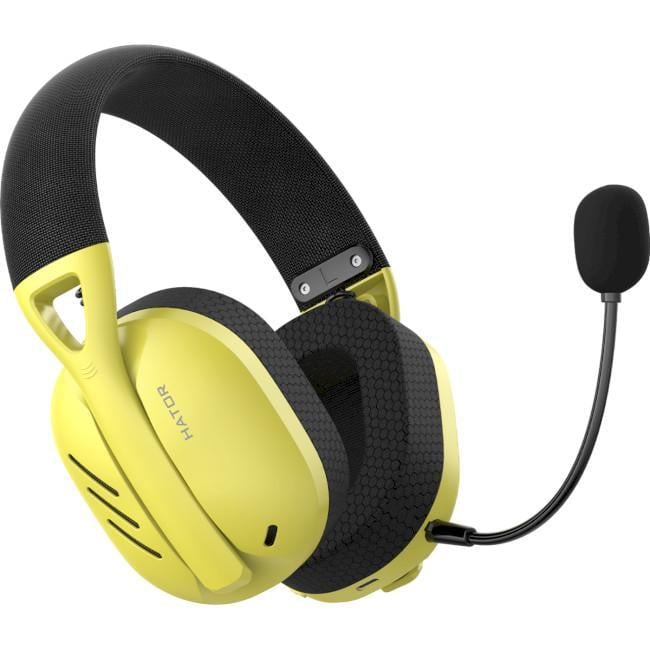 Наушники игровые Hator Hyperpunk 2 Wireless Tri-mode Bluetooth Yellow (HTA-857)
