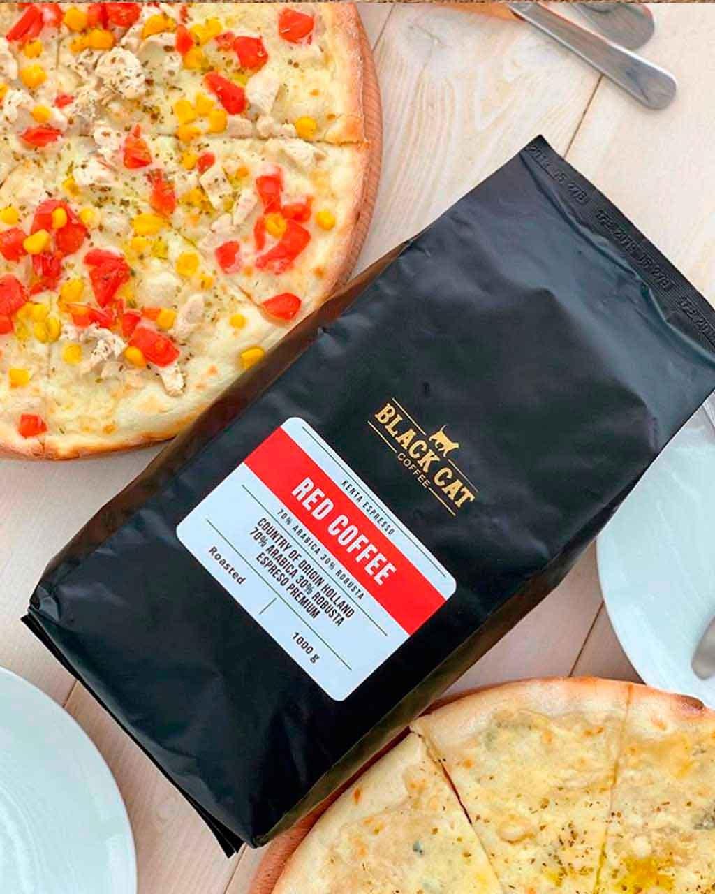 Кава в зернах Black Cat Red 70% арабіки/30% робусти 1 кг - фото 3