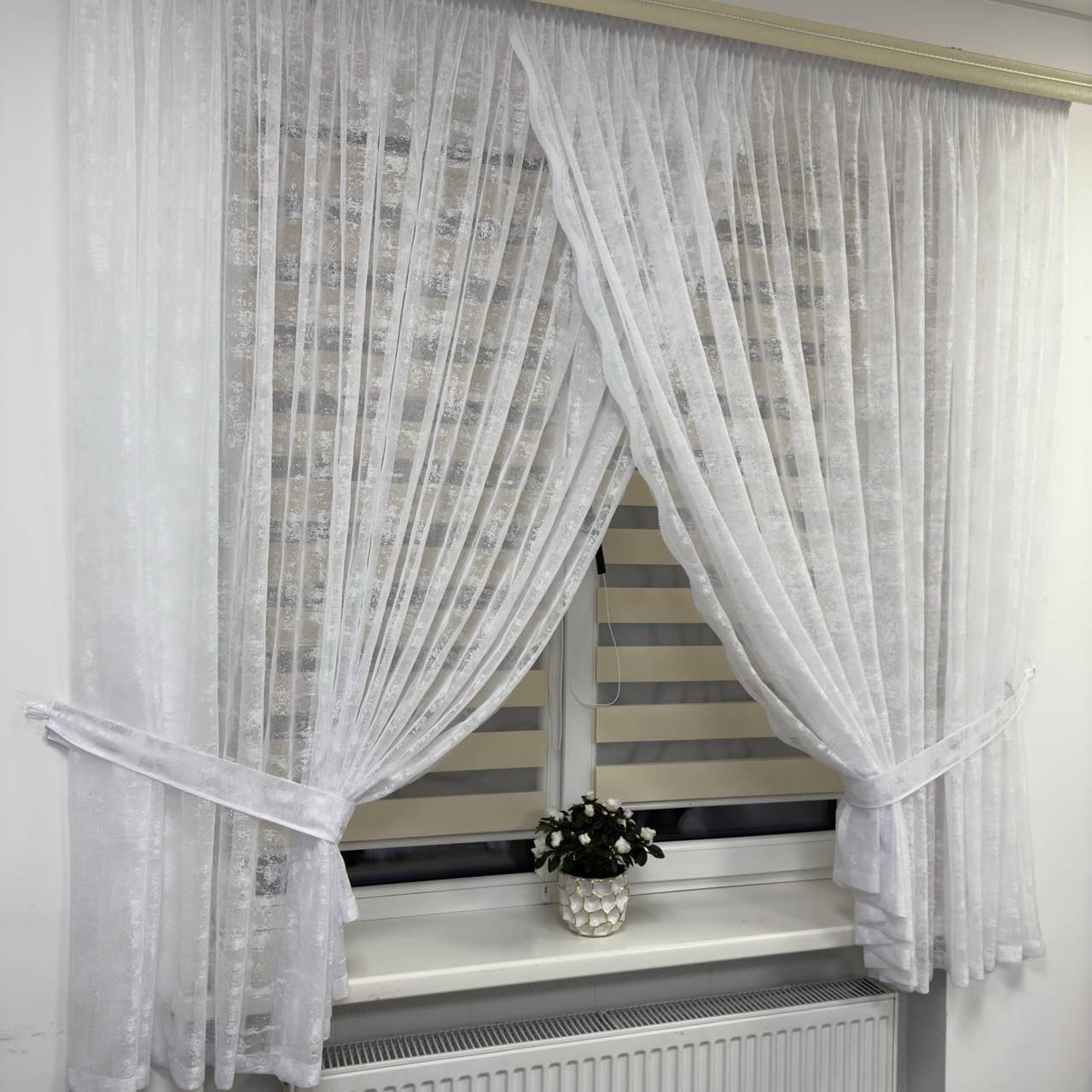 Шторки на кухню 400х170 см Белый (1001к) - фото 5 Шторки на кухню 400х170 см Белый (1001к) - фото 5