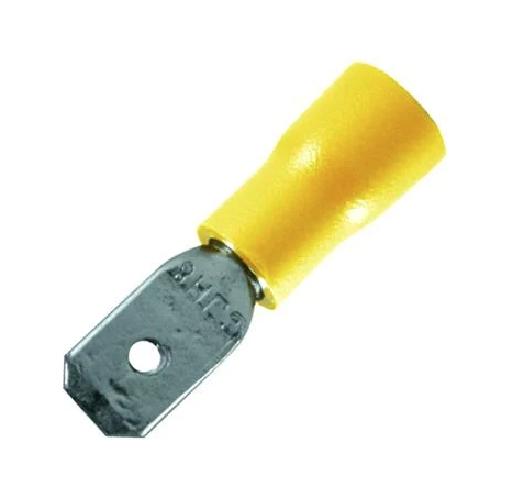 Накінечник ізольований тато E.NEXT e.terminal.stand.mdd5,5,250 4-6 мм2 В6,35 100 шт. Жовтий (s4041004)