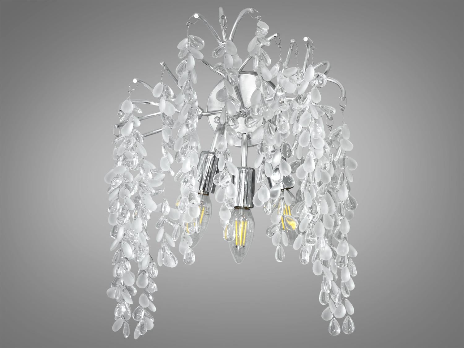 Светильник сателлит к хрустальным люстрам Глициния на 3 лампы Хром (603-3W CH)