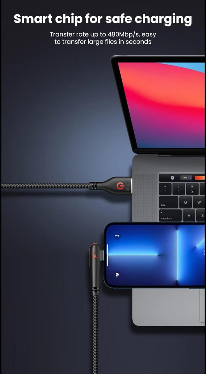 Кабель USB Type-C 2 м 90° (2554736543) - фото 7