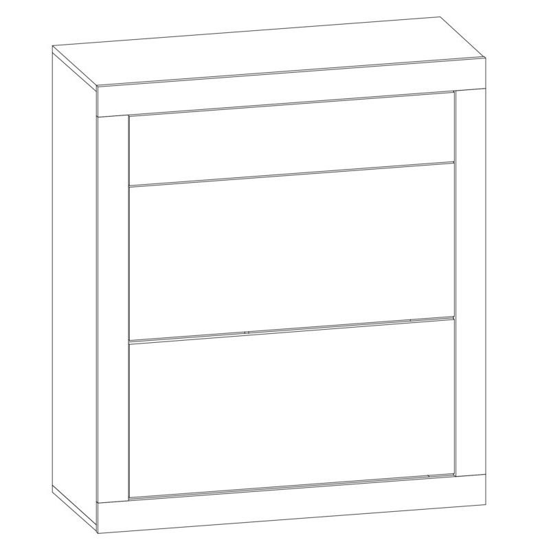 Тумба для обуви Мебель-Сервис Парма 2Д1Ш Дуб април/Бетон Индастри (26911684) - фото 2 Тумба для обуви Мебель-Сервис Парма 2Д1Ш Дуб април/Бетон Индастри (26911684) - фото 2