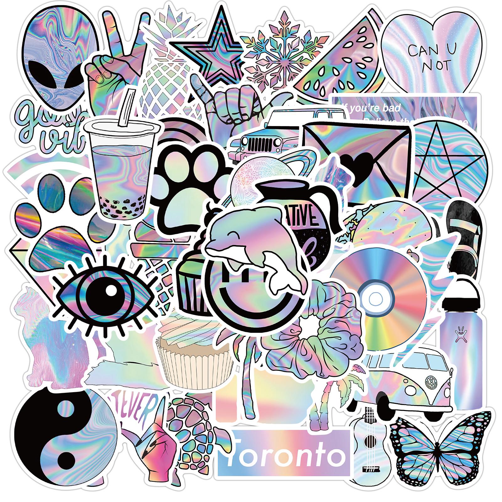 Набір наклейок Reflective Holographic Hype 50 шт.