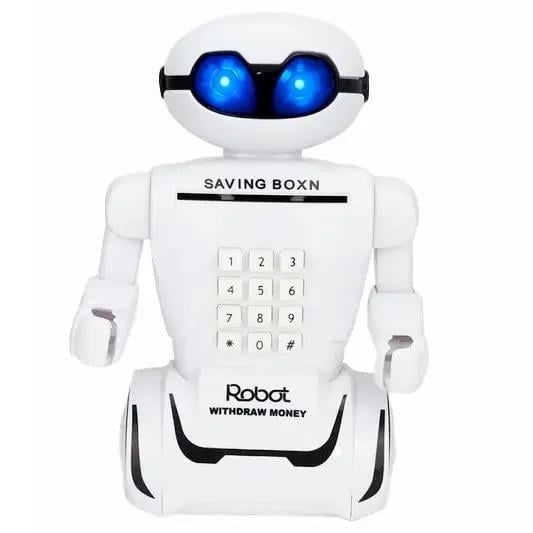 Детский интерактивный робот сейф "Robot Piggy Bank" White (1008332)
