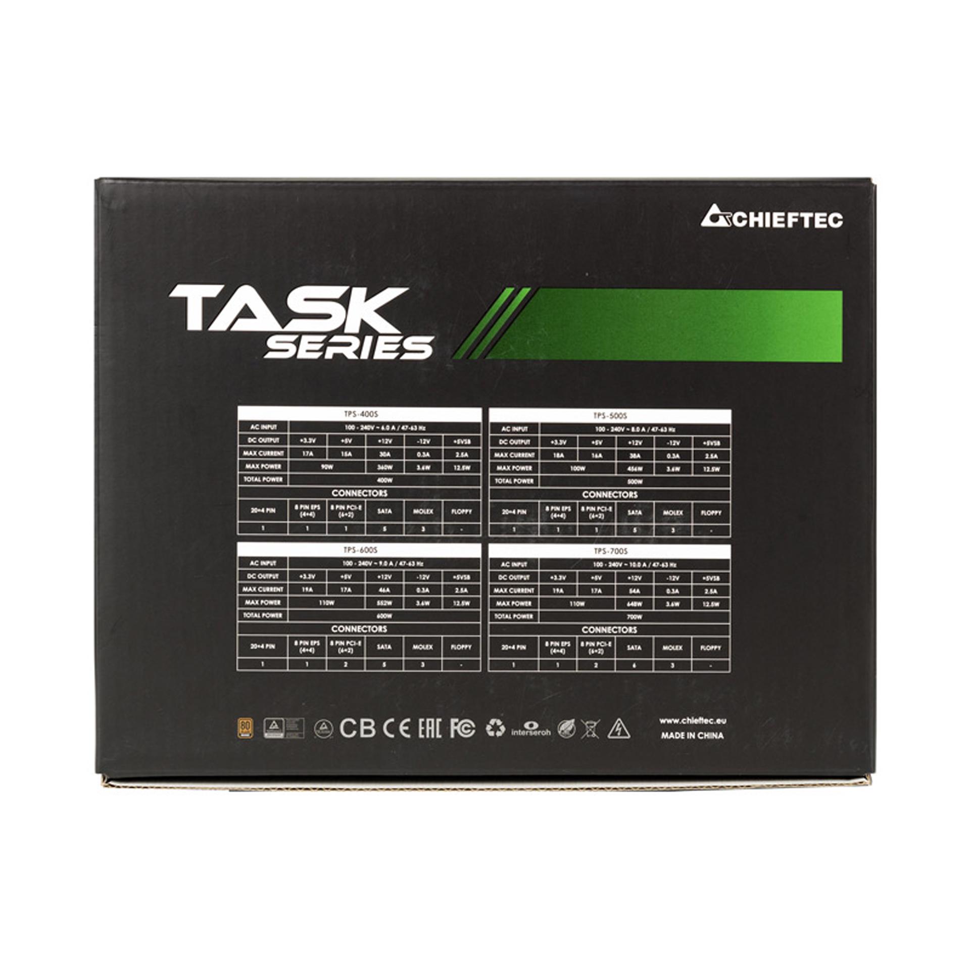 Блок живлення для комп'ютера Chieftec TASK TPS-700S 700W 120 мм 80+ Bronze ATX (TPS-700S) - фото 6 Блок живлення для комп'ютера Chieftec TASK TPS-700S 700W 120 мм 80+ Bronze ATX (TPS-700S) - фото 6
