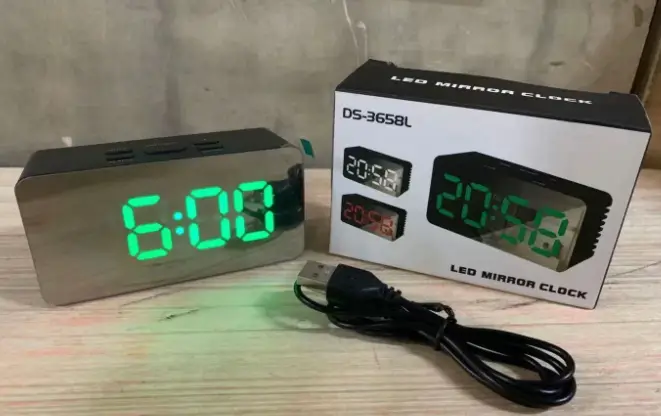 Часы настольные электронные DS-3658 Черный (DS-3658) - фото 2 Часы настольные электронные DS-3658 Черный (DS-3658) - фото 2