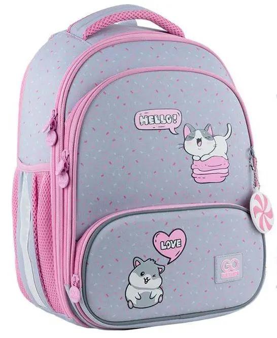 Школьный рюкзак каркасный GoPack Education GO24-597M-1 Lovely Pets с ортопедической спинкой (994324)