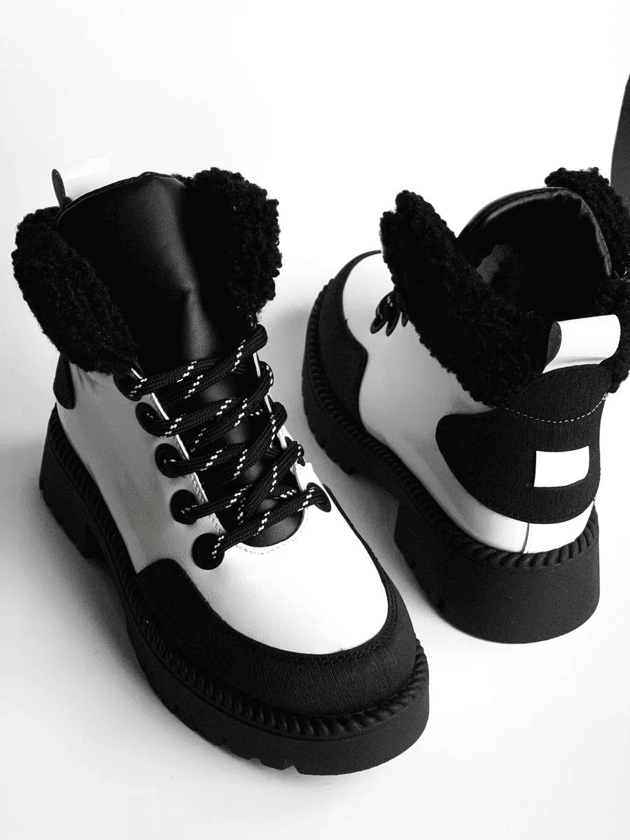 Ботинки детские зимние Evie MANCHESTER WINTER WHITE для девочки р. 39/25,5 см Бело-черный (2971000554)