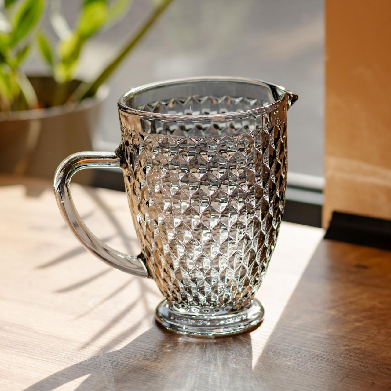 Кувшин для напитков стеклянный 1,2 л Серый (HP-19-259)