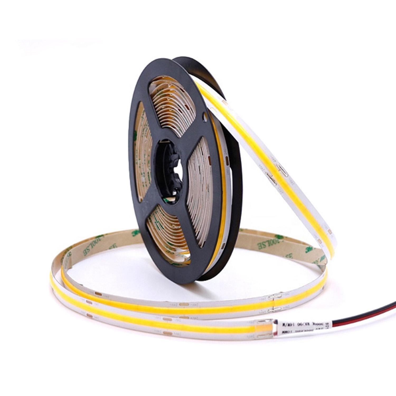 Преміум LED стрічка COB 24V 10W 2700K тепла 1000Lm CRI90 8 мм