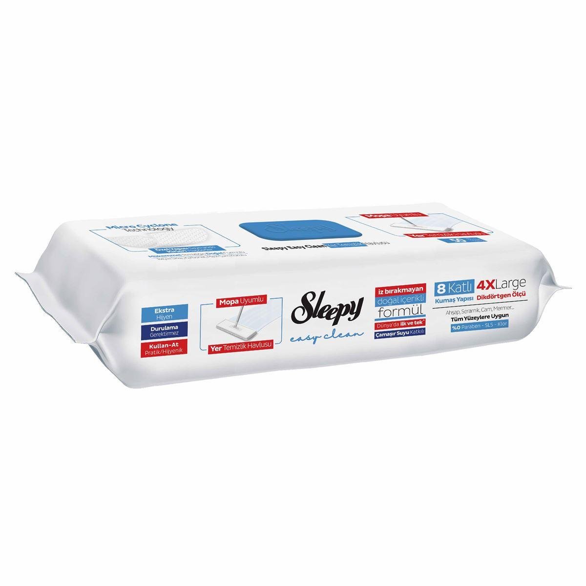 Вологі рушники для миття підлоги Sleepy Easy Clean Bleach 50 шт. (000006025)