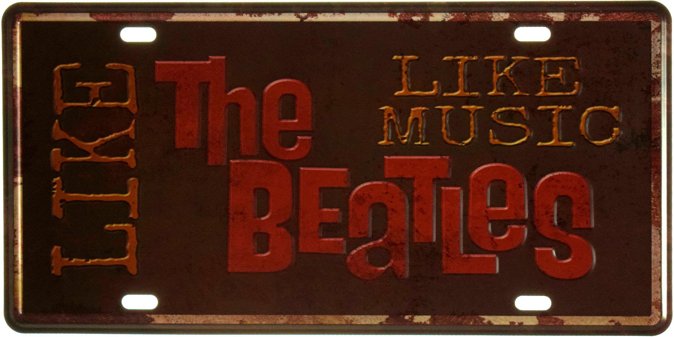 Табличка металева The Beatles Like Music 15x30 см