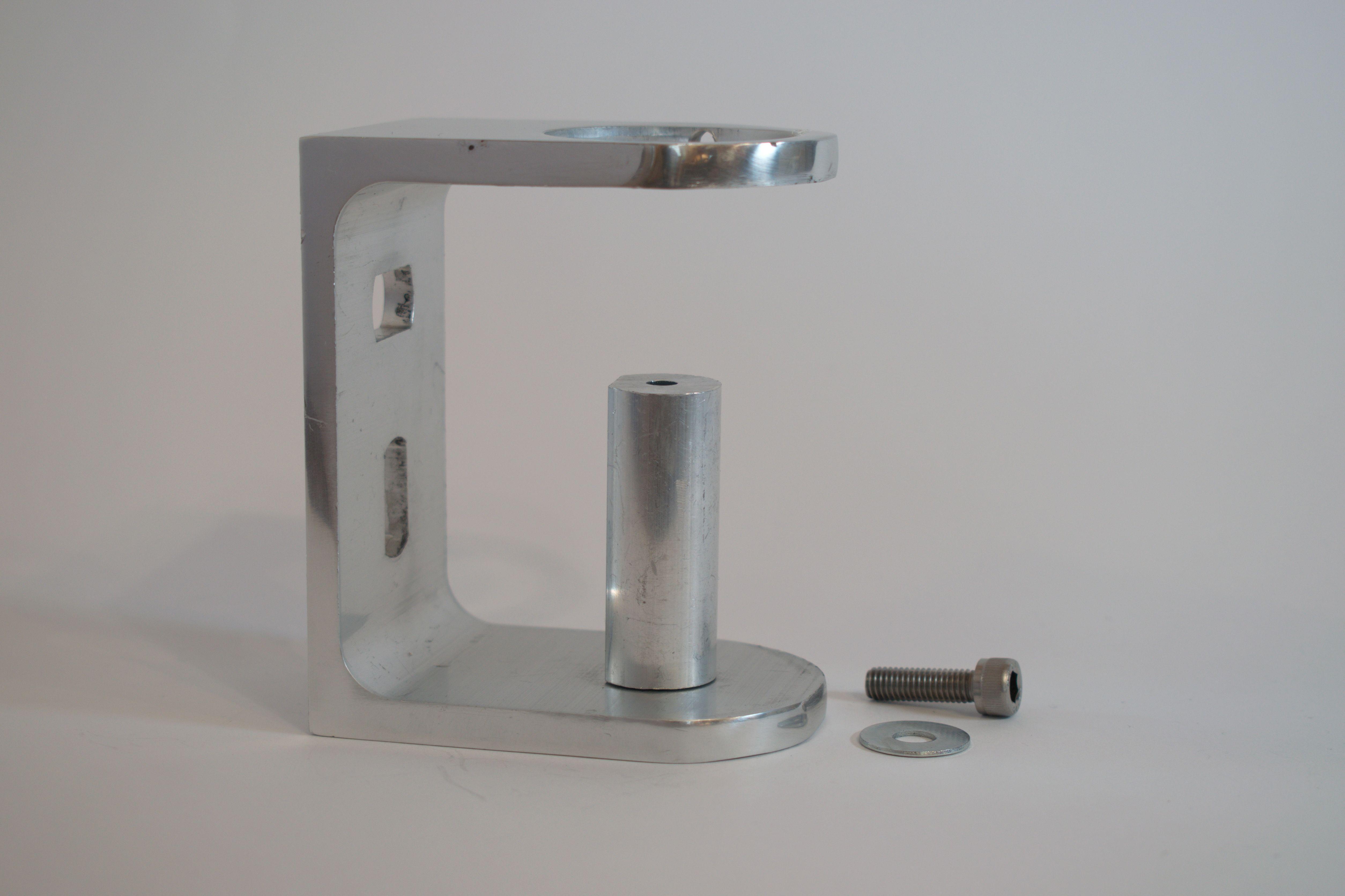 Тримач стійки боковий до алюмінієвих поручнів тип коло Срібний (10631с)