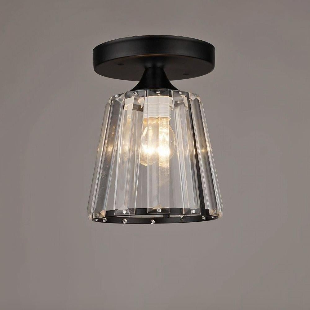 Люстра стельова Light House SR-19331/1H BK 120х165 мм Чорний/Прозорий Люстра стельова Light House SR-19331/1H BK 120х165 мм Чорний/Прозорий