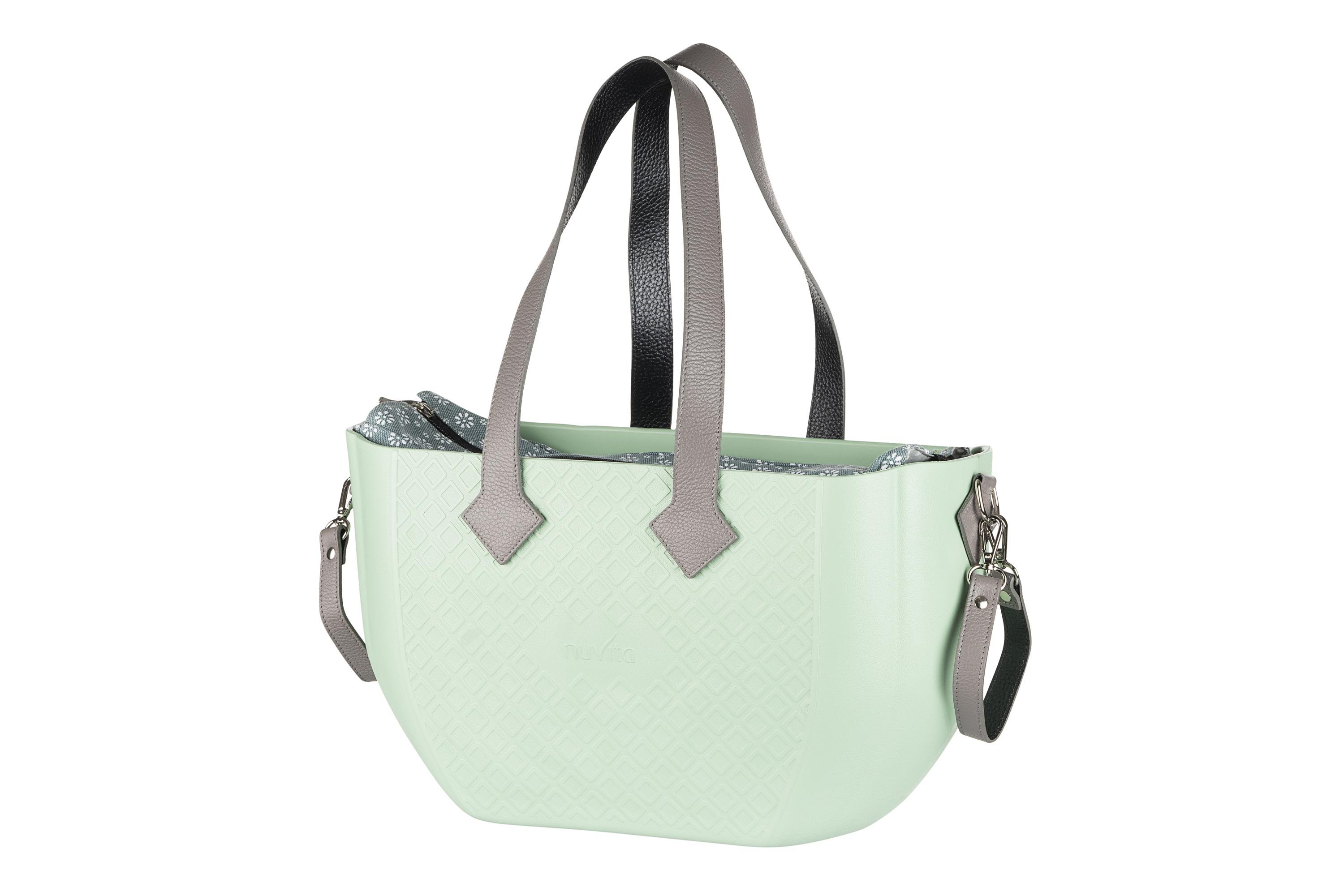 Сумка-органайзер для коляски Nuvita MyMia водонепроницаемая с ковриком для смены подгузников 45х15х24 см Mint Gray