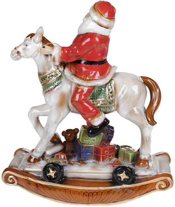 Декор новогодний Санта на коне 31х14х37 см - фото 2 Декор новогодний Санта на коне 31х14х37 см - фото 2