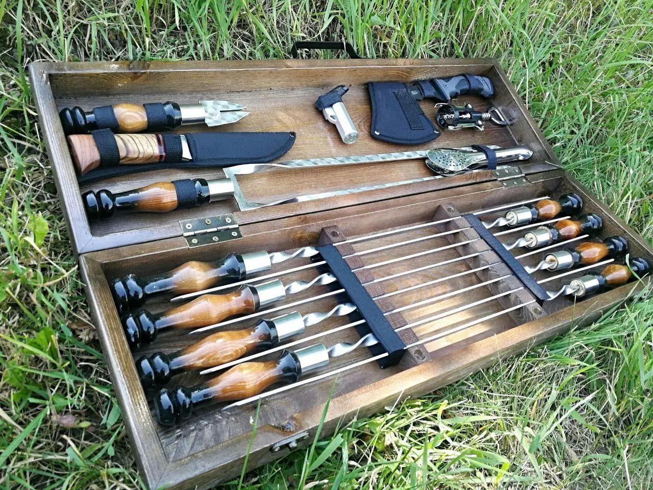 Набор шампуров Гриль-4 в кейсе (10647928)