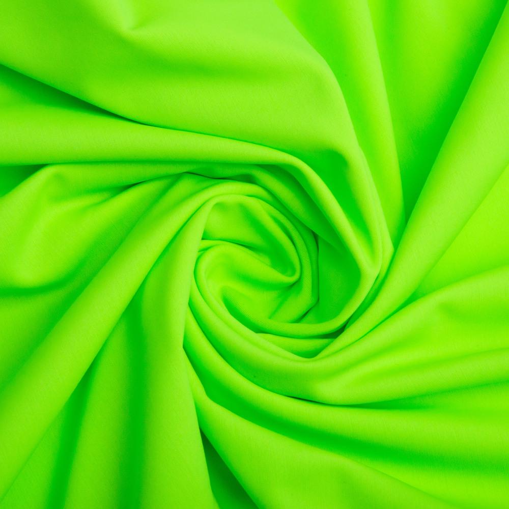 Ткань трикотаж Бифлекс матовый 200 гр/м2 Неон салатовый (25333)
