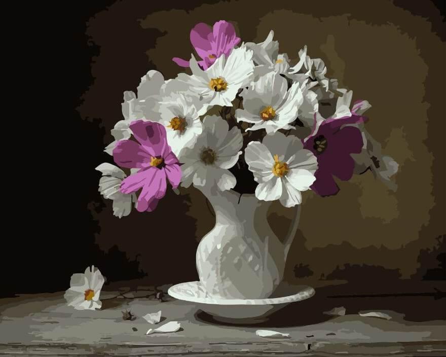 Картина по номерам Brushme "Космеи" 40х50 см (GX3761) Картина по номерам Brushme "Космеи" 40х50 см (GX3761)