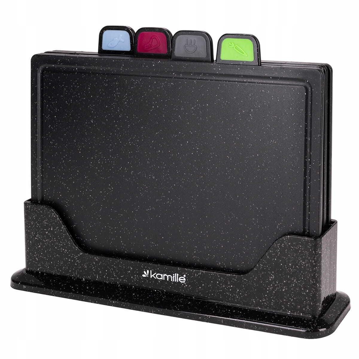 Набор разделочных досок Kamille KM 5225 на подставке 4 шт. (2576101564)